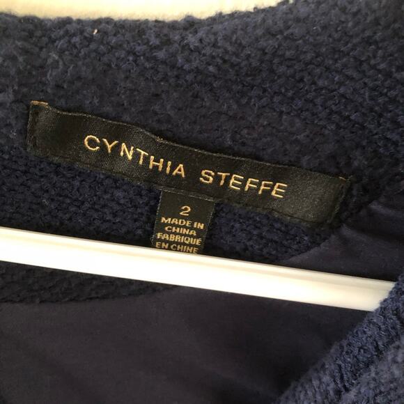 Cynthia Steffe Cotton Blend Striped Sheath Sleeveless Mini Dress Preppy Womens 2 - Picture 4 of 9